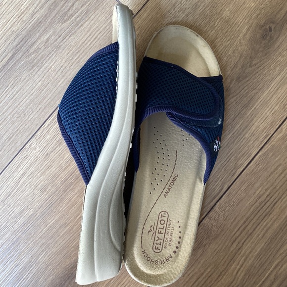 Fly flot Navy blue adjustable flip flops slides sz9 - Picture 4 of 6